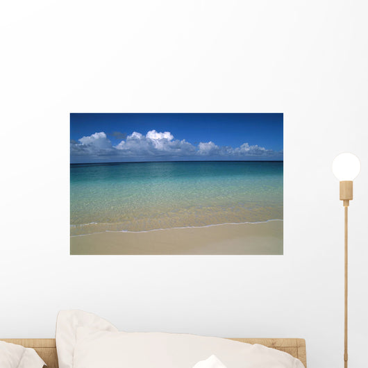 Calm Shoreline Water With Many Different Shades Wall Mural