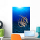 Hawaii, Day Octopus Floating To Reef Bottom, Sunburst Wall Mural