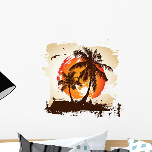 Tropical Sunset Wall Decal