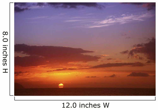 Sun Sinking Below The Horizon Wall Mural