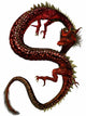 Red Eastern Dragon Wall Decal