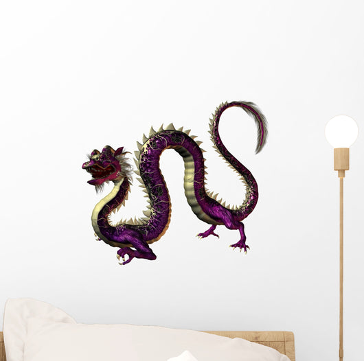 Purple Eastern Dragon Wall Decal