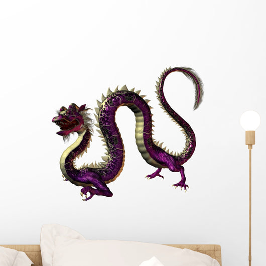 Purple Eastern Dragon Wall Decal