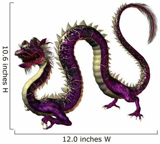Purple Eastern Dragon Wall Decal