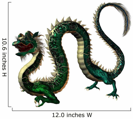 Green Eastern Dragon Wall Decal