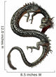 Silver Eastern Dragon Wall Decal