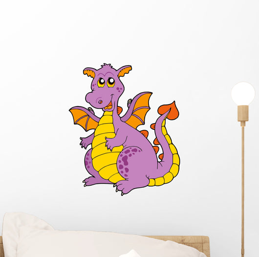 Big Purple Dragon Wall Decal
