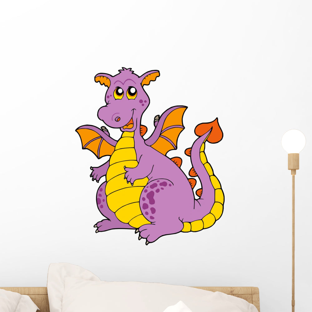 Big Purple Dragon Wall Decal – Wallmonkeys