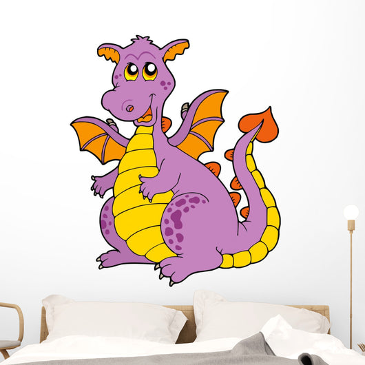 Big Purple Dragon Wall Decal