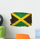 Jamaica Flag Old Isolated on White Background Wall Decal