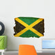 Jamaica Flag Old Isolated on White Background Wall Decal