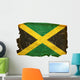 Jamaica Flag Old Isolated on White Background Wall Decal