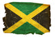 Jamaica Flag Old Isolated on White Background Wall Decal
