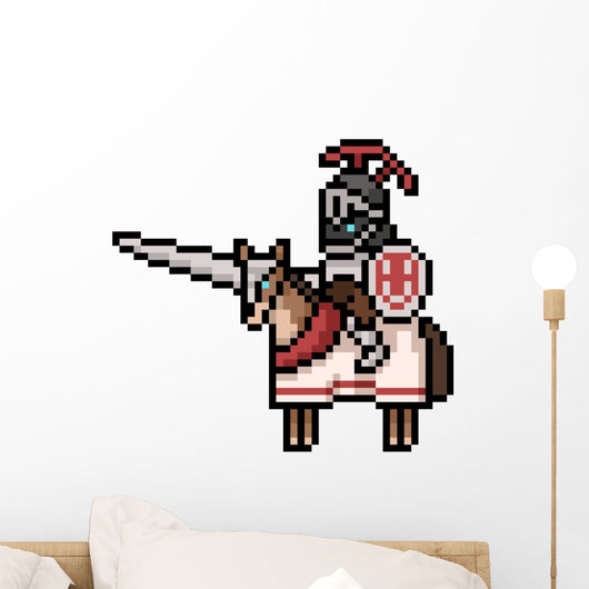 Vector Pixel Art Knight Wall Decal