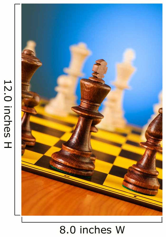 Chess concept with pieces on the board Wall Mural