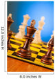 Chess concept with pieces on the board Wall Mural