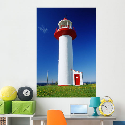 Lighthouse, Riviere Madeleine, Quebec Wall Mural