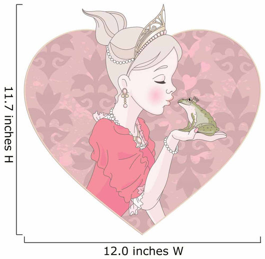 Princess Kissing Frog Wall Decal