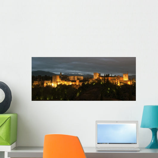 Alhambra Fortress at Dusk Wall Mural