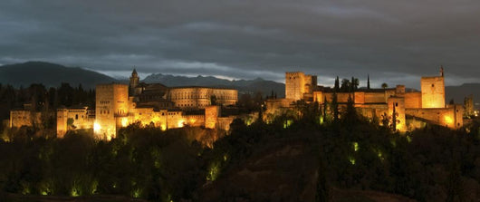 Alhambra Fortress at Dusk Wall Mural