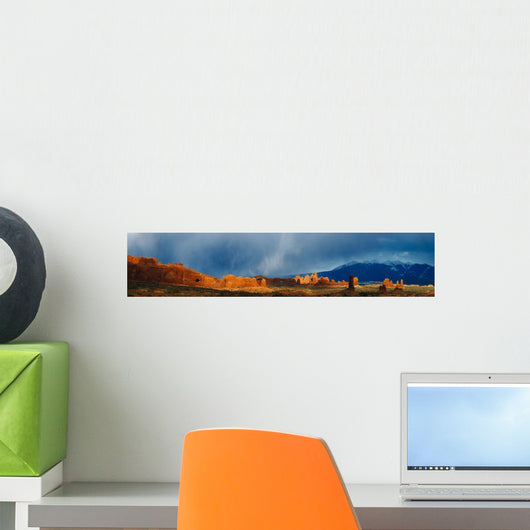 Rock Arches And La Sal Mountain Range Wall Mural