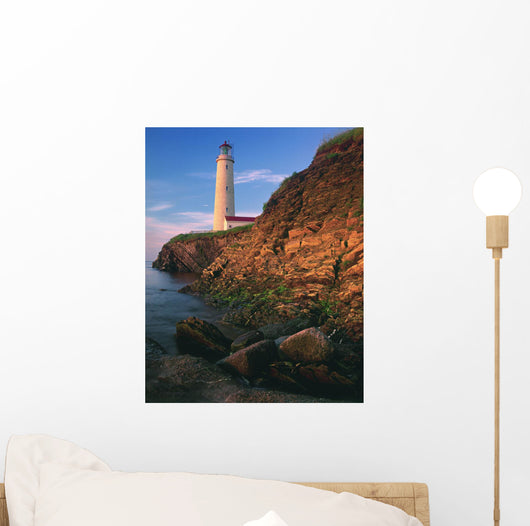 Lighthouse, Gaspesie Region, Cap-Des-Rosiers, Quebec Wall Mural