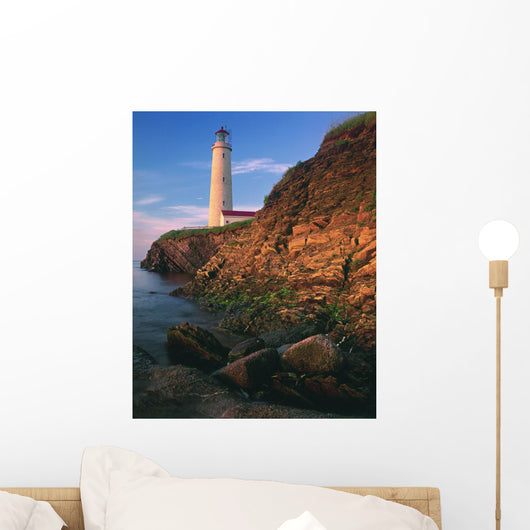 Lighthouse, Gaspesie Region, Cap-Des-Rosiers, Quebec Wall Mural