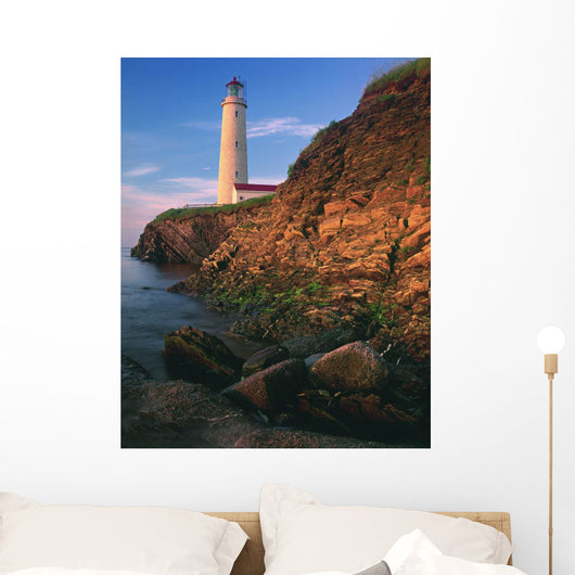 Lighthouse, Gaspesie Region, Cap-Des-Rosiers, Quebec Wall Mural