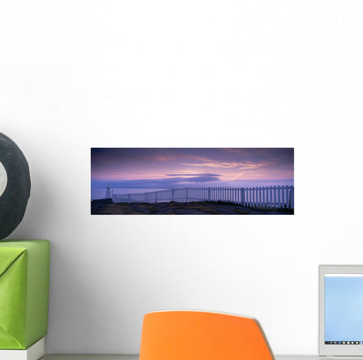 Lighthouse At Dawn, Avalon Peninsula, Cape Spear, Newfoundland Wall Mural