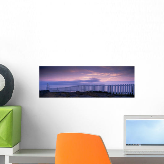 Lighthouse At Dawn, Avalon Peninsula, Cape Spear, Newfoundland Wall Mural