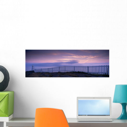 Lighthouse At Dawn, Avalon Peninsula, Cape Spear, Newfoundland Wall Mural