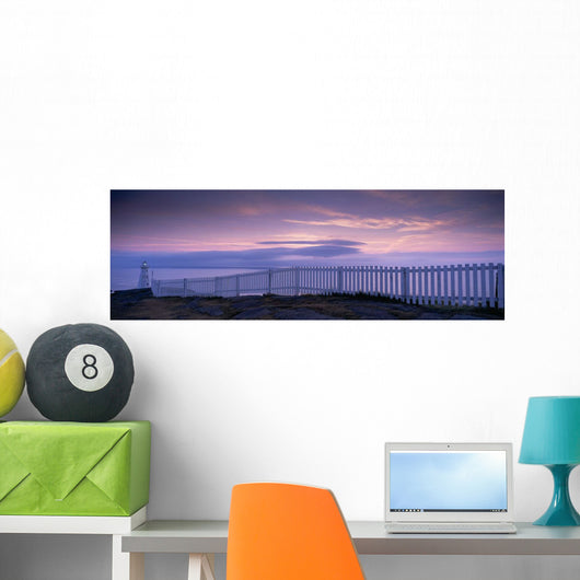 Lighthouse At Dawn, Avalon Peninsula, Cape Spear, Newfoundland Wall Mural