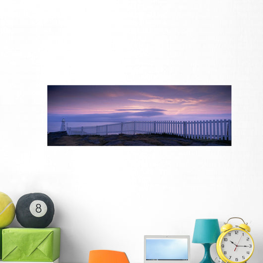 Lighthouse At Dawn, Avalon Peninsula, Cape Spear, Newfoundland Wall Mural