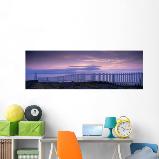 Lighthouse At Dawn, Avalon Peninsula, Cape Spear, Newfoundland Wall Mural