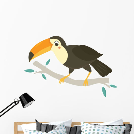 Bright Poster with Cute Wall Decal