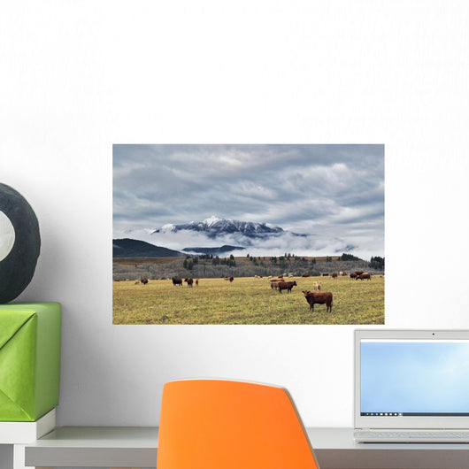 Livingstone Range And Pastureland Along The Oldman River Near Maycroft Wall Mural