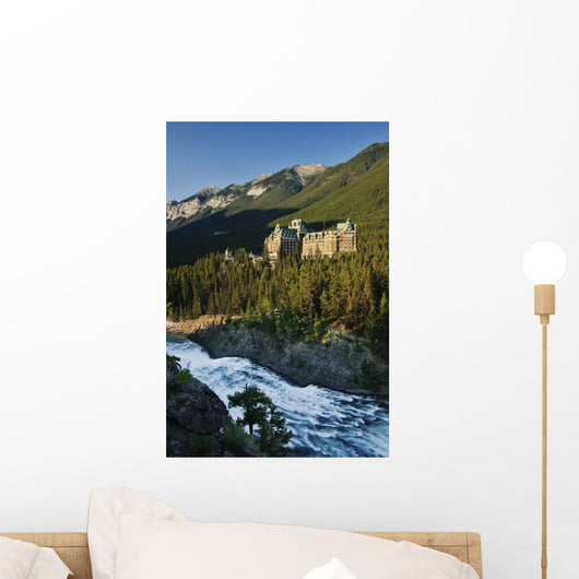 Banff Springs Hotel And Bow Falls From Surprise Point Wall Mural