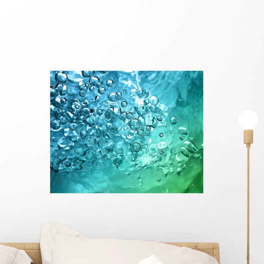 abstract water with bubbles Wall Mural