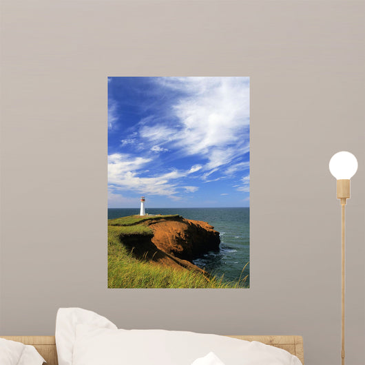 Cap Herrise Lighthouse, Magdalen Islands, Quebec Wall Mural