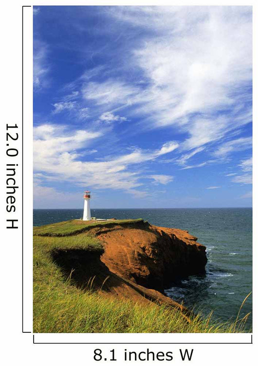 Cap Herrise Lighthouse, Magdalen Islands, Quebec Wall Mural