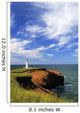Cap Herrise Lighthouse, Magdalen Islands, Quebec Wall Mural