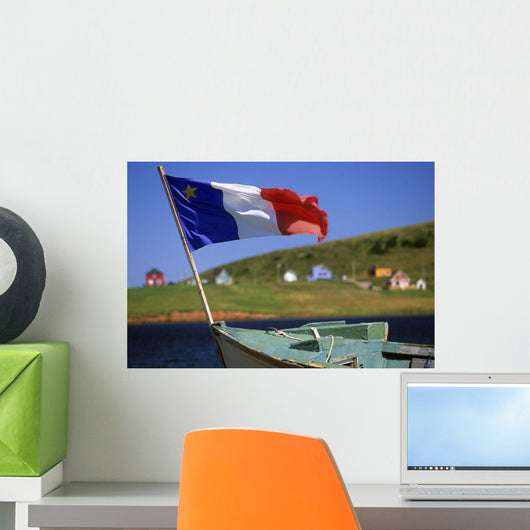 Acadian Flag, La Petite Baie, Magdalen Islands, Quebec Wall Mural