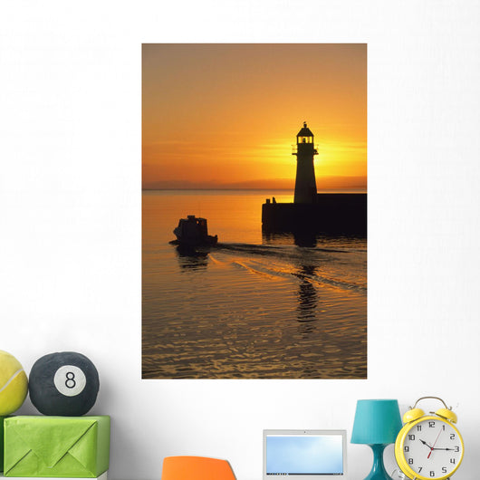 Sunrise, Harbour Lighthouse, Grand Bank, Newfoundland Wall Mural