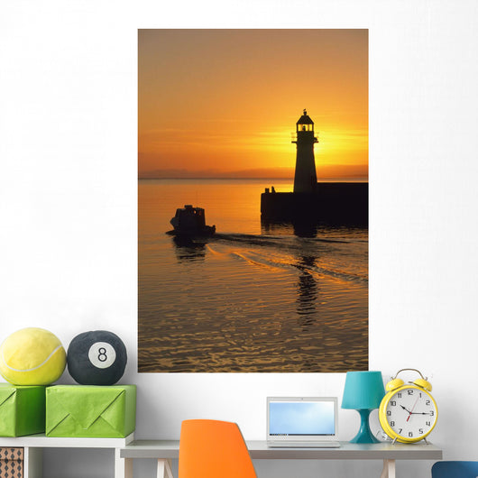 Sunrise, Harbour Lighthouse, Grand Bank, Newfoundland Wall Mural