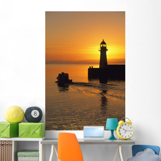 Sunrise, Harbour Lighthouse, Grand Bank, Newfoundland Wall Mural