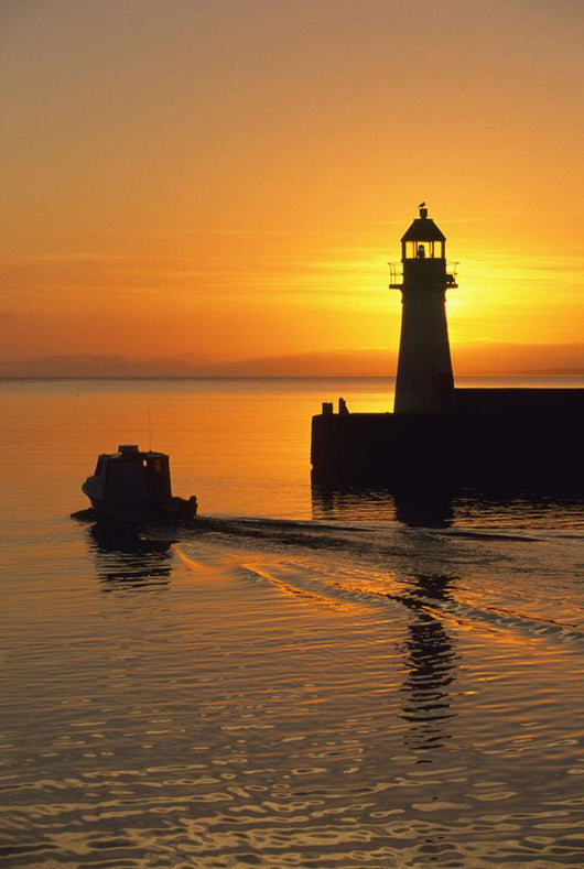 Sunrise, Harbour Lighthouse, Grand Bank, Newfoundland Wall Mural
