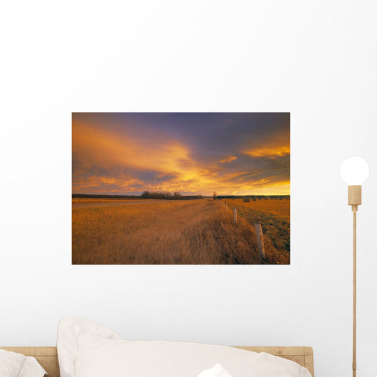 Chinook Arch At Sunset Near Bergen, Alberta Canada Wall Mural