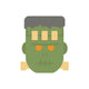 Halloween Flat Icons Frankenstein Wall Decal