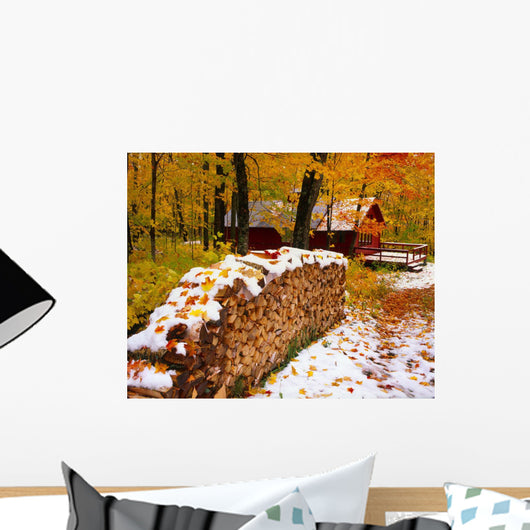 Sugar Cabin, Saint-Ferreol-Les-Neiges, Quebec Wall Mural
