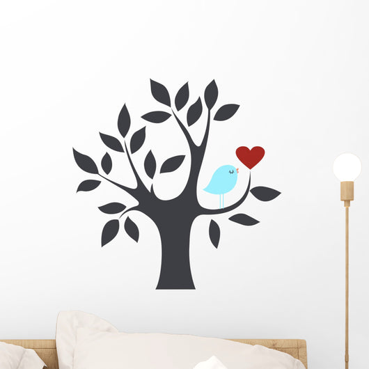 Vector Bird and Tree Wall Decal